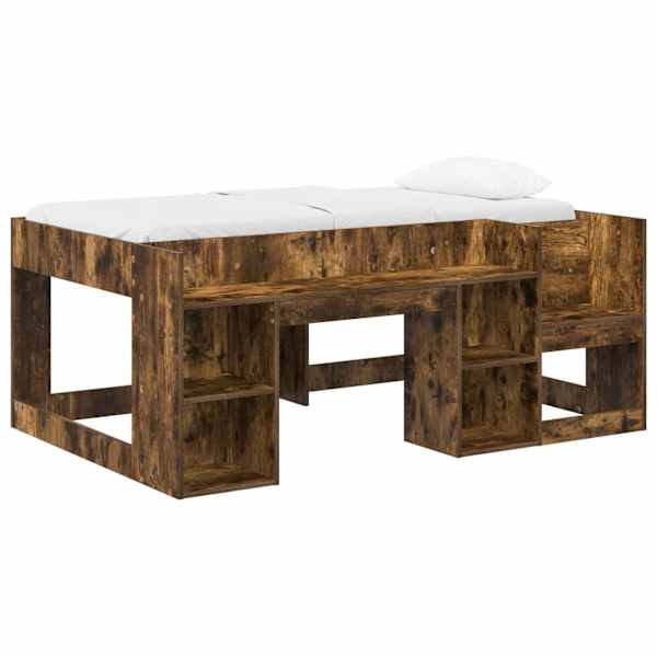 Panipaigaga lastevoodiraam, suitsutatud tamm, 80 × 160 cm — mudel 3422623