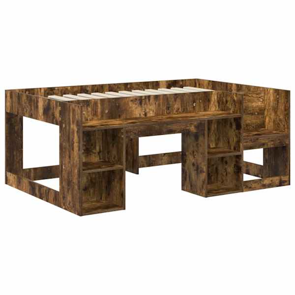 Panipaigaga lastevoodiraam, suitsutatud tamm, 80 × 160 cm — mudel 3422623
