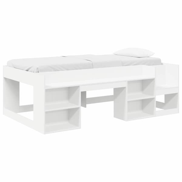 Panipaigaga lastevoodiraam, valge, 90 × 190 cm, tehispuit — mudel 3422627