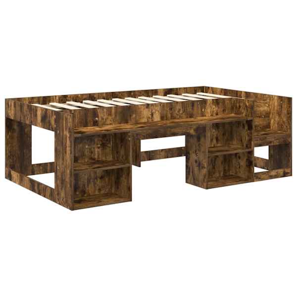 Panipaigaga lastevoodiraam, suitsutatud tamm, 75 × 190 cm — mudel 3422639