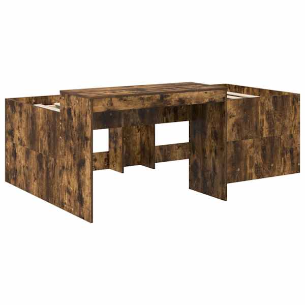 Kõrge voodiraam, suitsutatud tamm, 80 × 200 cm — mudel 3422647