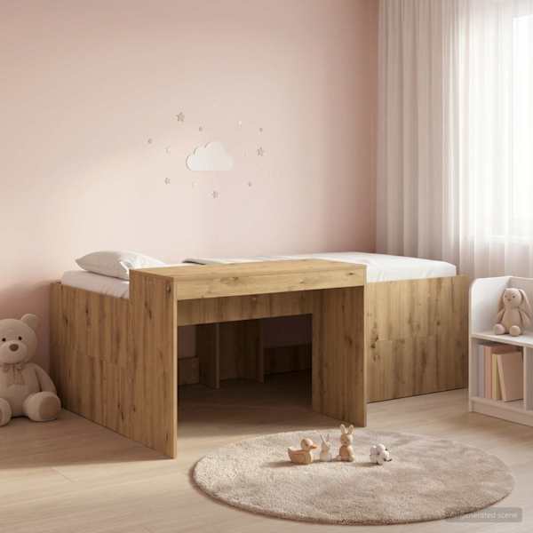 Kõrge voodiraam, artisan tamm, 80 × 200 cm — mudel 3422650