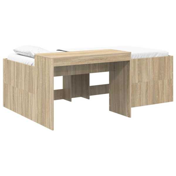 Kõrge voodiraam, sonoma tamm, 100 × 200 cm — mudel 3422661