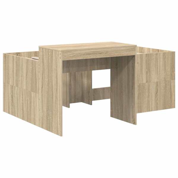 Kõrge voodiraam, sonoma tamm, 80 × 160 cm, tehispuit — mudel 3422669