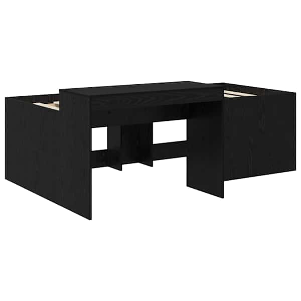 Kõrge voodiraam, must, 75 × 190 cm, tehispuit — mudel 3422684
