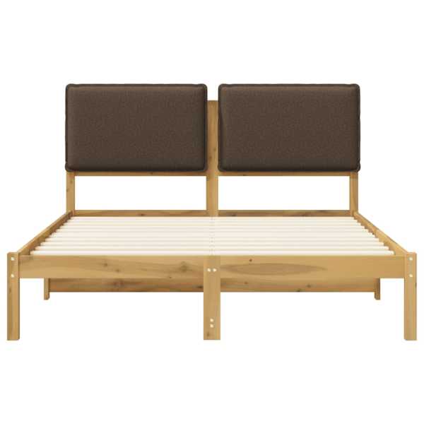 Voodiraam peatsiga, valgeks pestud ja hallikaspruun, 120 × 190 cm — mudel 903925