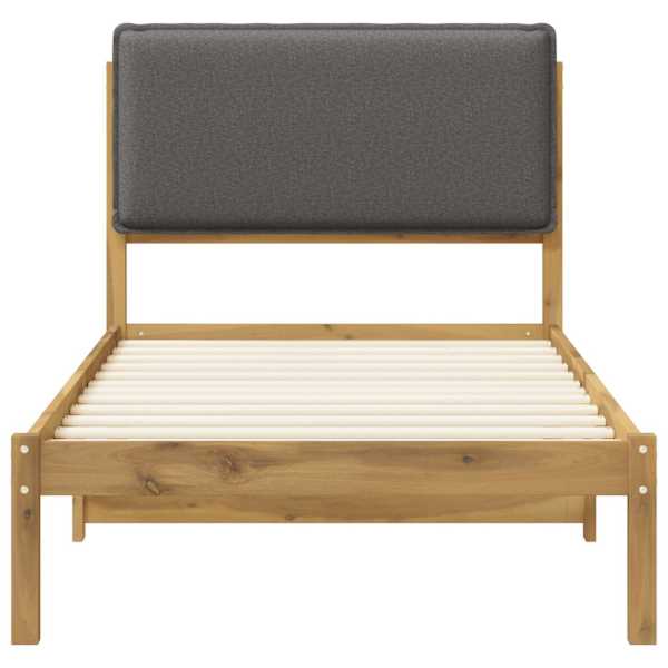 Voodiraam peatsiga, valgeks pestud ja helehall, 90 × 190 cm — mudel 903946