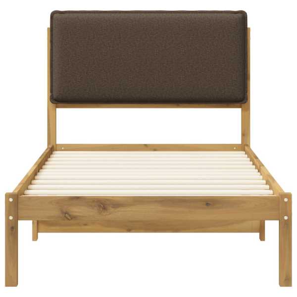 Voodiraam peatsiga, valgeks pestud ja hallikaspruun, 90 × 190 cm — mudel 903949