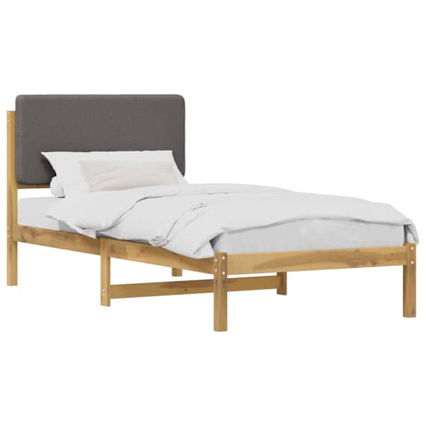 Voodiraam peatsiga, valgeks pestud ja helehall, 80 × 200 cm — mudel 904024