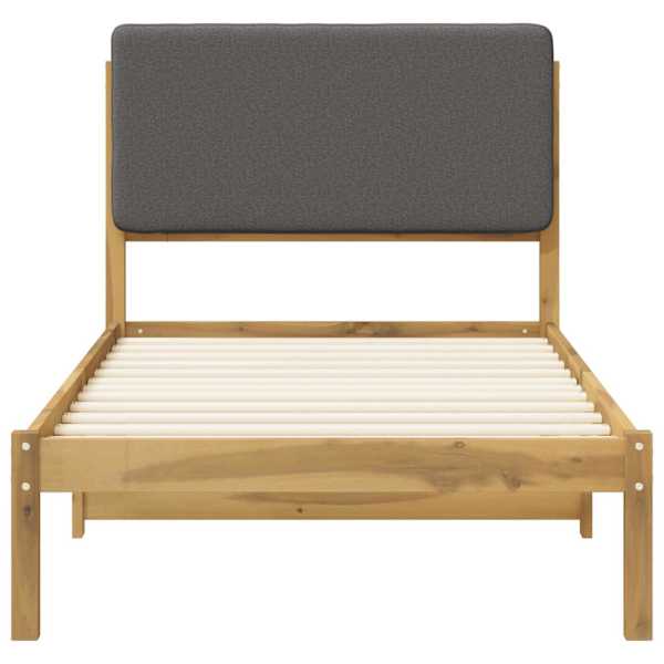 Voodiraam peatsiga, valgeks pestud ja helehall, 80 × 200 cm — mudel 904024