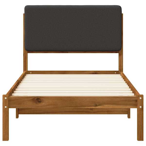 Voodiraam peatsiga, naturaalne ja tumehall, 80 × 200 cm — mudel 904025