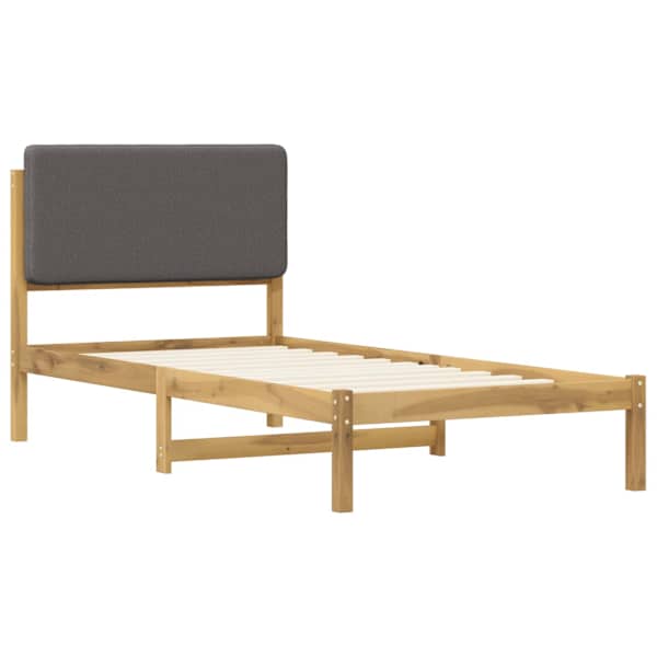 Voodiraam peatsiga, valgeks pestud ja helehall, 90 × 190 cm — mudel 904030