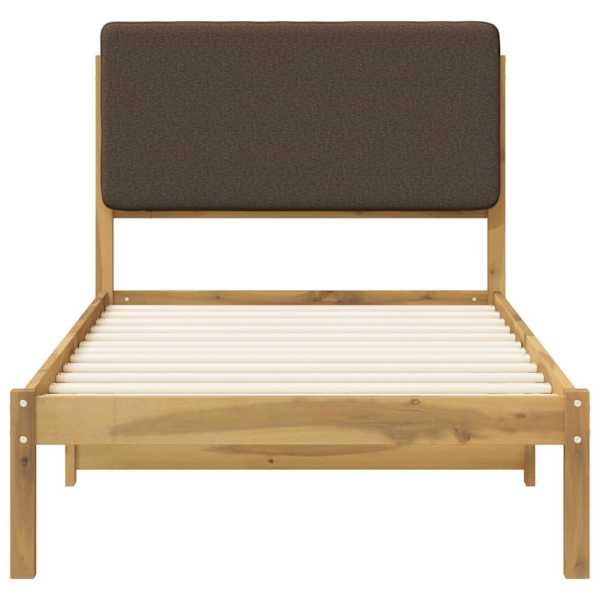 Voodiraam peatsiga, valgeks pestud ja hallikaspruun, 90 × 190 cm — mudel 904033