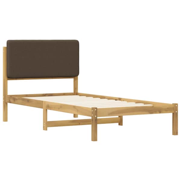 Voodiraam peatsiga, valgeks pestud ja hallikaspruun, 75 × 190 cm — mudel 904039