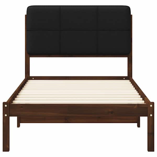 Voodiraam peatsiga, tumepruun ja must, 80 × 200 cm — mudel 904110