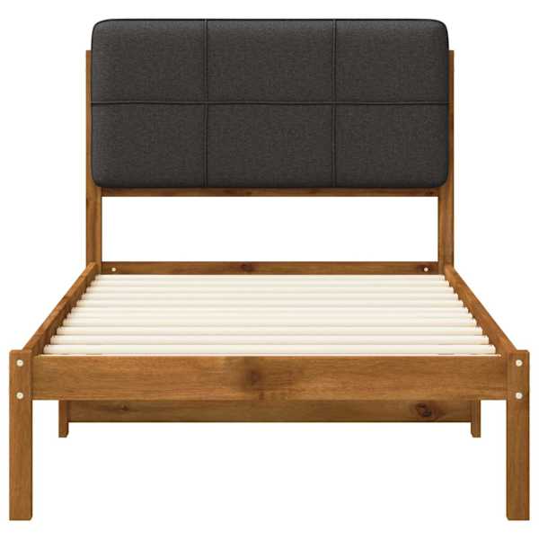 Voodiraam peatsiga, naturaalne ja tumehall, 75 × 190 cm — mudel 904121