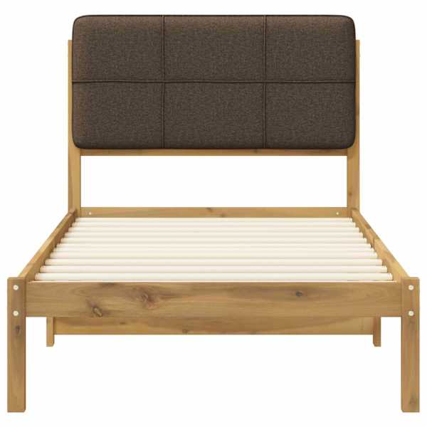 Voodiraam peatsiga, valgeks pestud ja hallikaspruun, 75 × 190 cm — mudel 904123