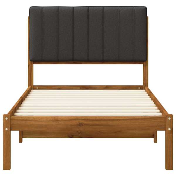Voodiraam peatsiga, naturaalne ja tumehall, 80 × 200 cm — mudel 904193