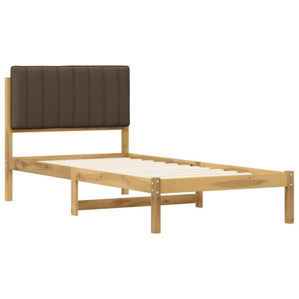 Voodiraam peatsiga, valgeks pestud ja hallikaspruun, 90 × 190 cm — mudel 904201
