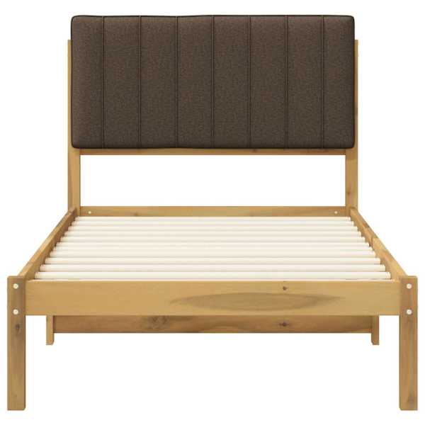 Voodiraam peatsiga, valgeks pestud ja hallikaspruun, 90 × 190 cm — mudel 904201