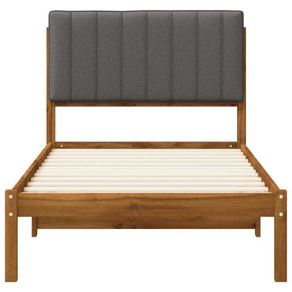 Voodiraam peatsiga, naturaalne ja helehall, 75 × 190 cm — mudel 904203