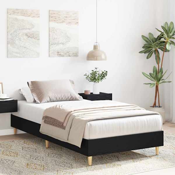Voodiraam, must tamm, 80 × 200 cm, tehispuit — mudel 8009065