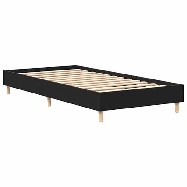Voodiraam, must tamm, 80 × 200 cm, tehispuit — mudel 8009065