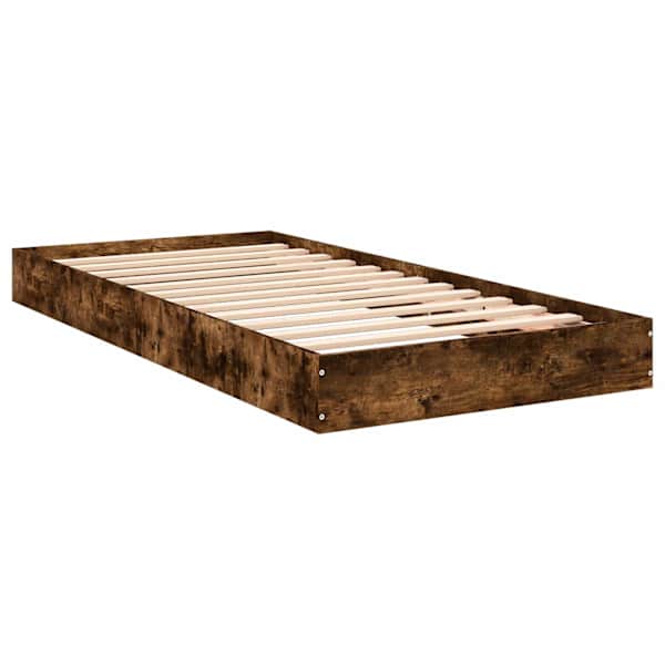 Voodiraam, suitsutatud tamm, 80 × 200 cm, tehispuit — mudel 8009077