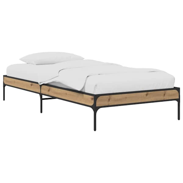 Voodiraam, artisan tamm, 80 × 200 cm, tehispuit — mudel 8009135