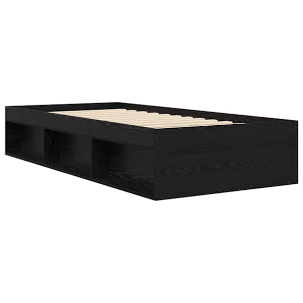 Panipaigaga voodiraam, must tamm, 80 × 200 cm, tehispuit — mudel 3429523