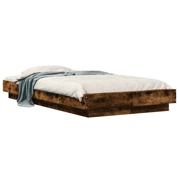 Voodiraam, suitsutatud tamm, 80 × 210 cm, tehispuit — mudel 3429701