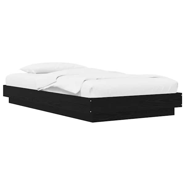 Voodiraam, must tamm, 80 × 210 cm, tehispuit — mudel 3429705