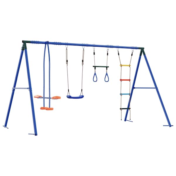 Kiigekomplekt, mitmevärviline, 330 × 185 × 185 cm, teras ja PE – mudel 3429832