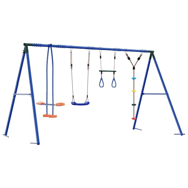 Kiigekomplekt, mitmevärviline, 330 × 185 × 185 cm, teras ja PE – mudel 3429833