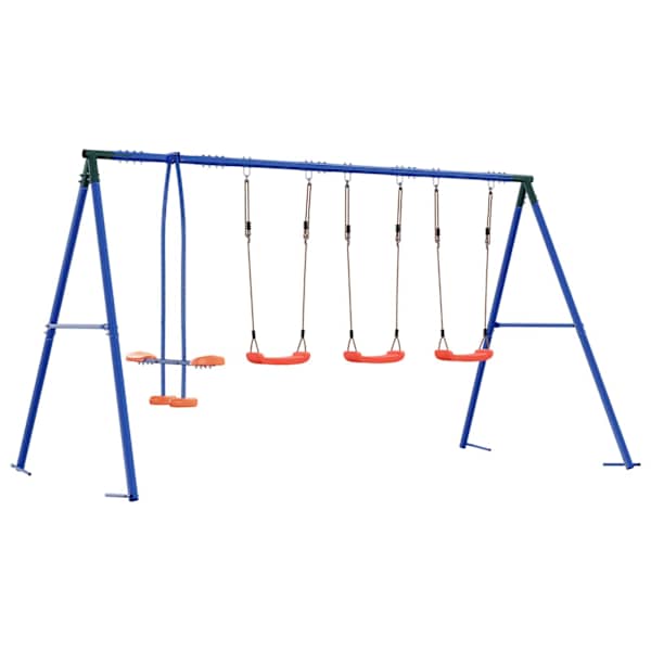 Kiigekomplekt, mitmevärviline, 330 × 185 × 185 cm, teras ja PE – mudel 3429835