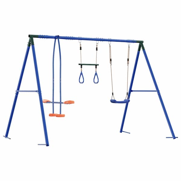 Kiigekomplekt, mitmevärviline, 263 × 185 × 185 cm, teras ja PE – mudel 3429821