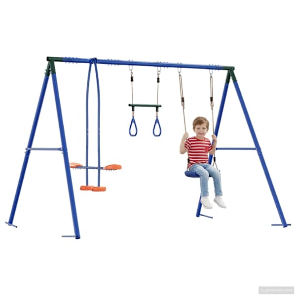 Kiigekomplekt, mitmevärviline, 263 × 185 × 185 cm, teras ja PE – mudel 3429821