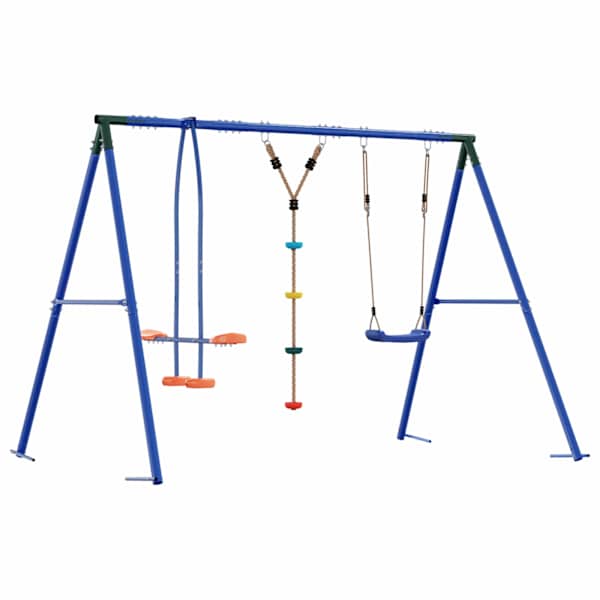 Kiigekomplekt, mitmevärviline, 263 × 185 × 185 cm, teras ja PE – mudel 3429823
