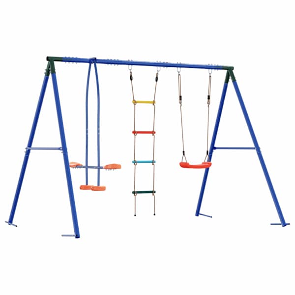 Kiigekomplekt, mitmevärviline, 263 × 185 × 185 cm, teras ja PE – mudel 3429826