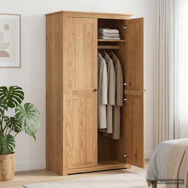 Garderoobikapp PANAMA Kask 88,5 × 50 × 185 cm Toekas männipuit