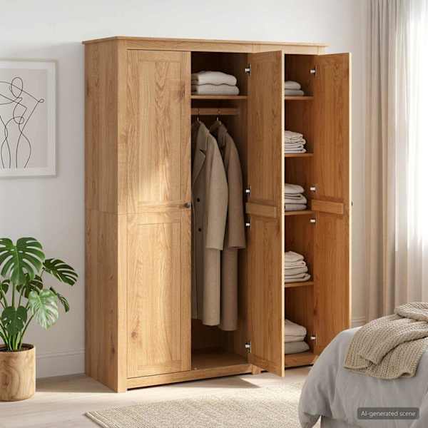 Garderoobikapp PANAMA Kask 131,5 × 50 × 185 cm Toekas männipuit