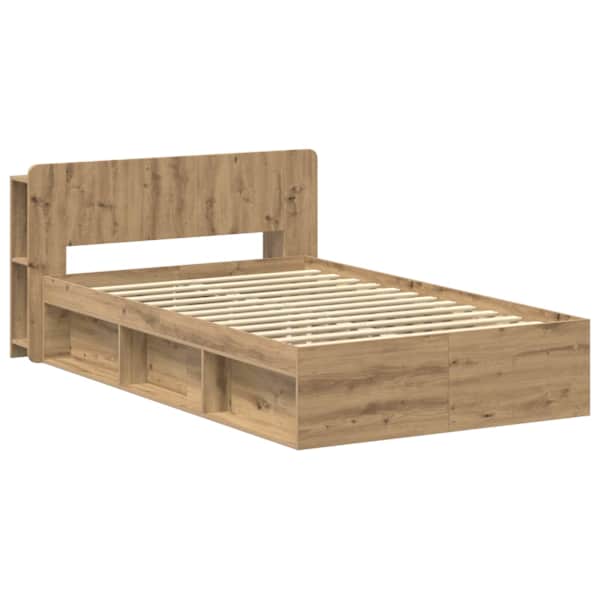 Panipaigaga voodiraam peatsiga, artisan tamm, 120 × 190 cm, tehispuit — mudel 3433351