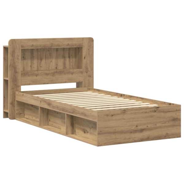 Panipaigaga voodiraam peatsiga, artisan tamm, 90 × 190 cm, tehispuit — mudel 3433438