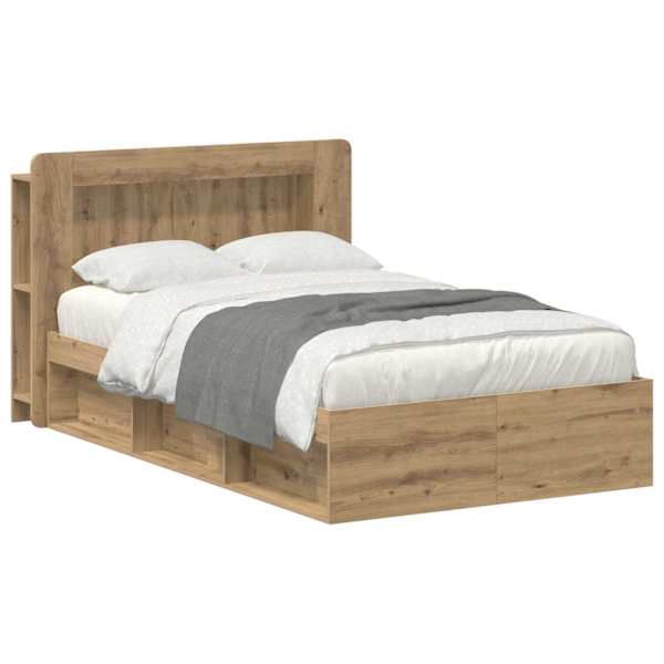 Panipaigaga voodiraam peatsiga, artisan tamm, 120 × 190 cm, tehispuit — mudel 3433462