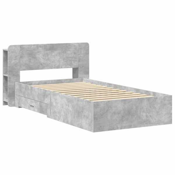 Panipaigaga voodiraam peatsiga, betoonhall, 80 × 200 cm, tehispuit — mudel 3433703