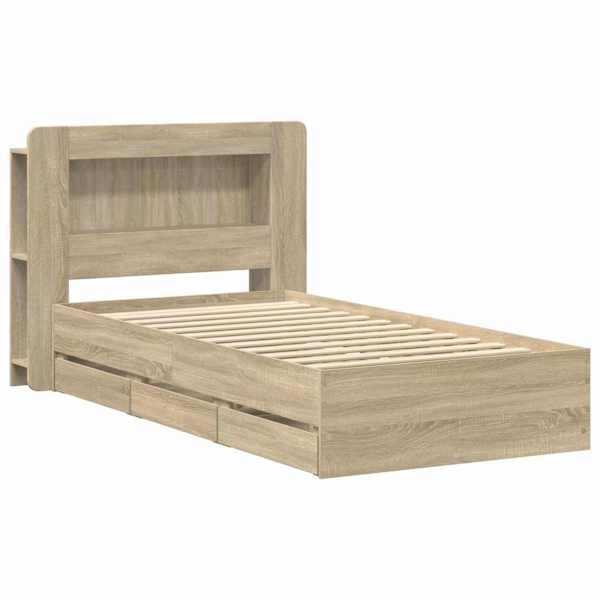 Panipaigaga voodiraam peatsiga, sonoma tamm, 80 × 200 cm — mudel 3434002