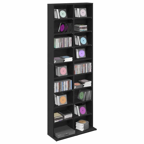 CD kapp Must tamm 65 × 23,5 × 175 cm Tehispuit