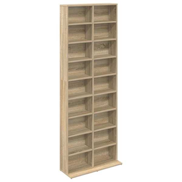 CD kapp Sonoma tamm 65 × 23,5 × 175 cm Tehispuit