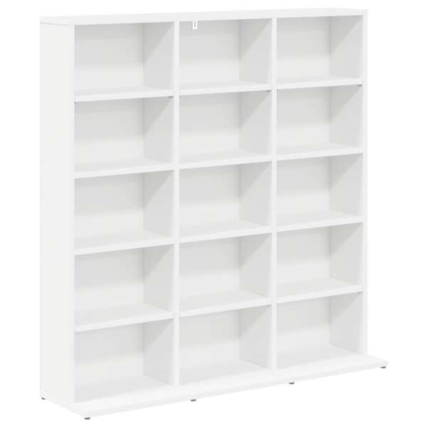CD kapp Valge 96 × 23,5 × 97,5 cm Tehispuit