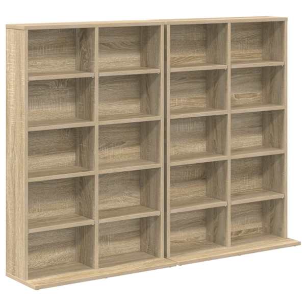 CD kapp 2 tk Sonoma tamm 65 × 23,5 × 97,5 cm Tehispuit